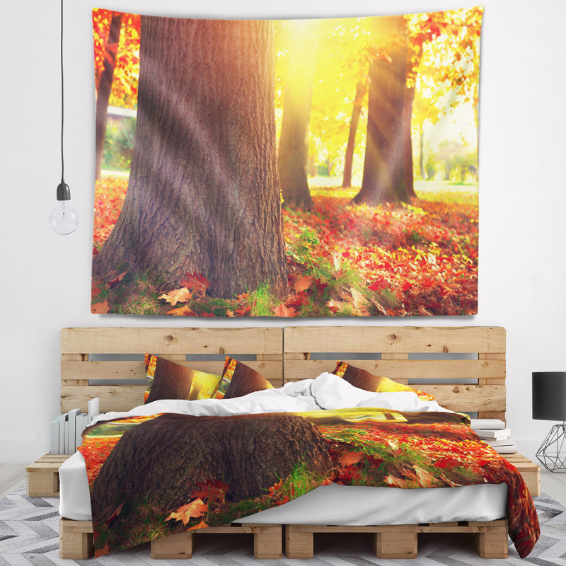 Tapisserie de polyester dans la lampe du soleil avec accessoires suspendus inclus, H 32 po x l 39 po