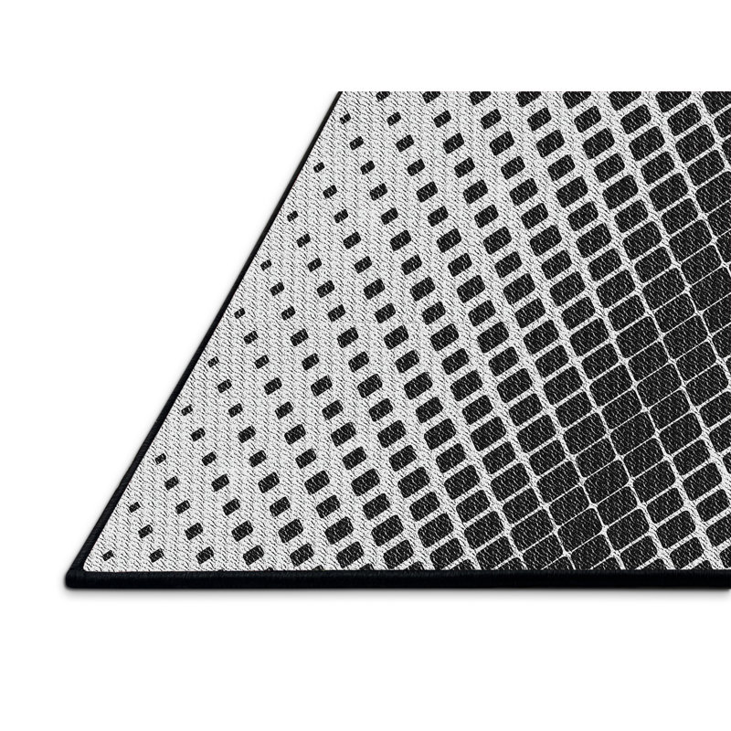Tapis gris / noir Power Loom, Rectangle 5 pi x 8 pi