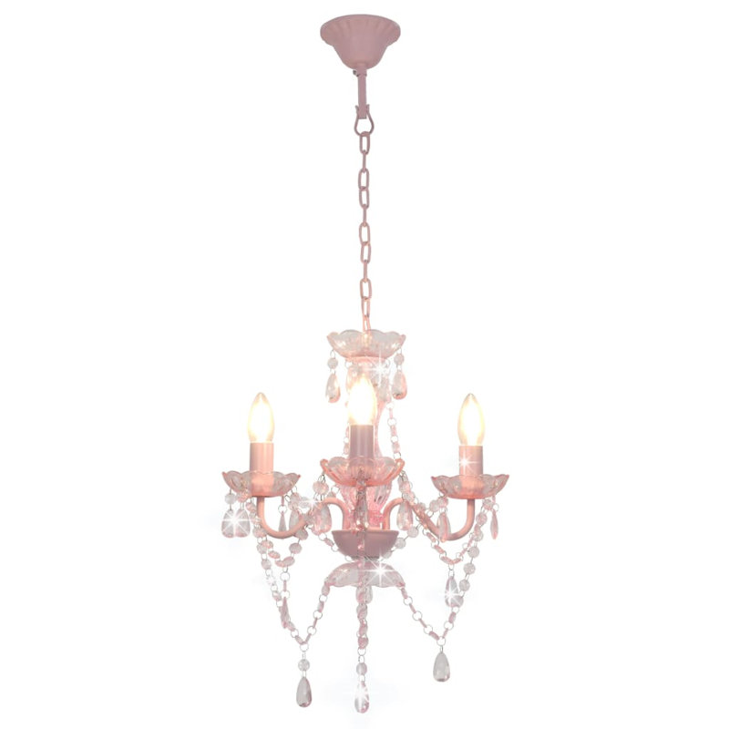 Espinal 3 - Light Crystal Chandelier, Pink
