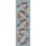 Gallatin Trout Hand-Tufted Recycled Polyester Aqua Indoor/Outdoor Accent Rug