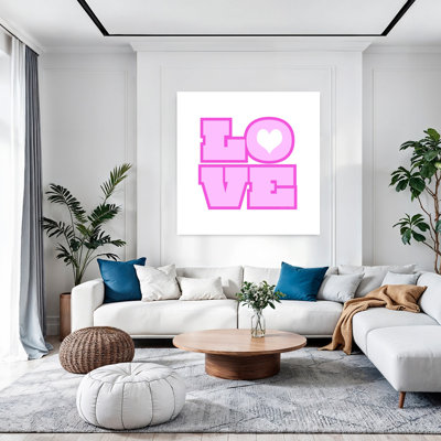 Art mural abstrait contemporain Love Love