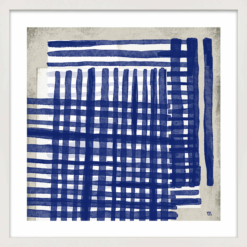 Weaving by Marco Marella For Studio M, 44" H x 44" W x 1.25" D, White Framed