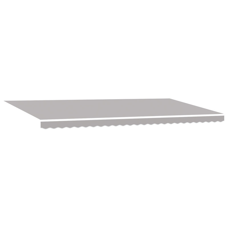 Brayden Studio Retractable Patio Awning, 600 cm W x 300 cm D, Light Grey