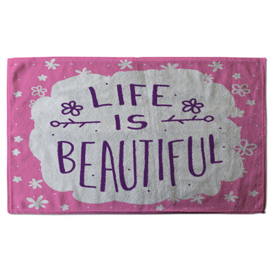 Cotton Floral Waffle Kitchen Towel