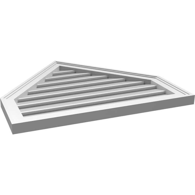 Pente fonctionnelle en uréthane à hauteur de pique 14/12, brun clair apprêté, H 26 po x l 28 po x P 1,5 po