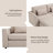 Doyle 6 Seats Upholstered Sectional Sofa Modern Corner Couch With Ottoman-1543488050