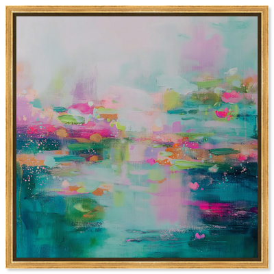 Décoration murale sur toile Field of Gentle Color III par Art Remedy, cadre doré, 16 x 16