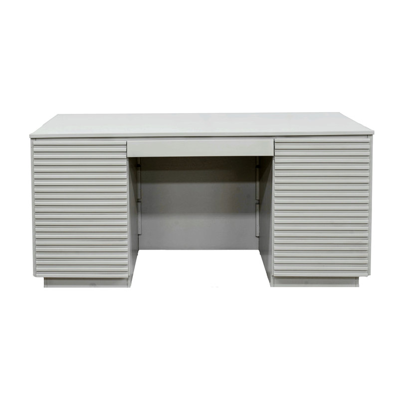 Bureau de direction 64 po, aucun assemblage requis, Beige