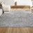 Imlil Tribal Geometric Stripe Light Gray/Cream Rug-2128198624