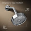 Kohler Purist 2.5 Gpm Multifunction Wall Mount Showerhead, Three Spray Settings, 5.5" High Pressure Spray Head-1172311712