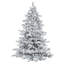 Vickerman 10' x 82" Flocked Alaskan Artificial Pre-Lit Christmas Tree with 91 Warm White G50 and 1200 Warm White LED Mini Lights, 2911 Flocked Realistic PVC Tips, 6' Step On/Off Power Cord and Folding Metal Tree Stand. Assembly is required.-1438118767-1438118766