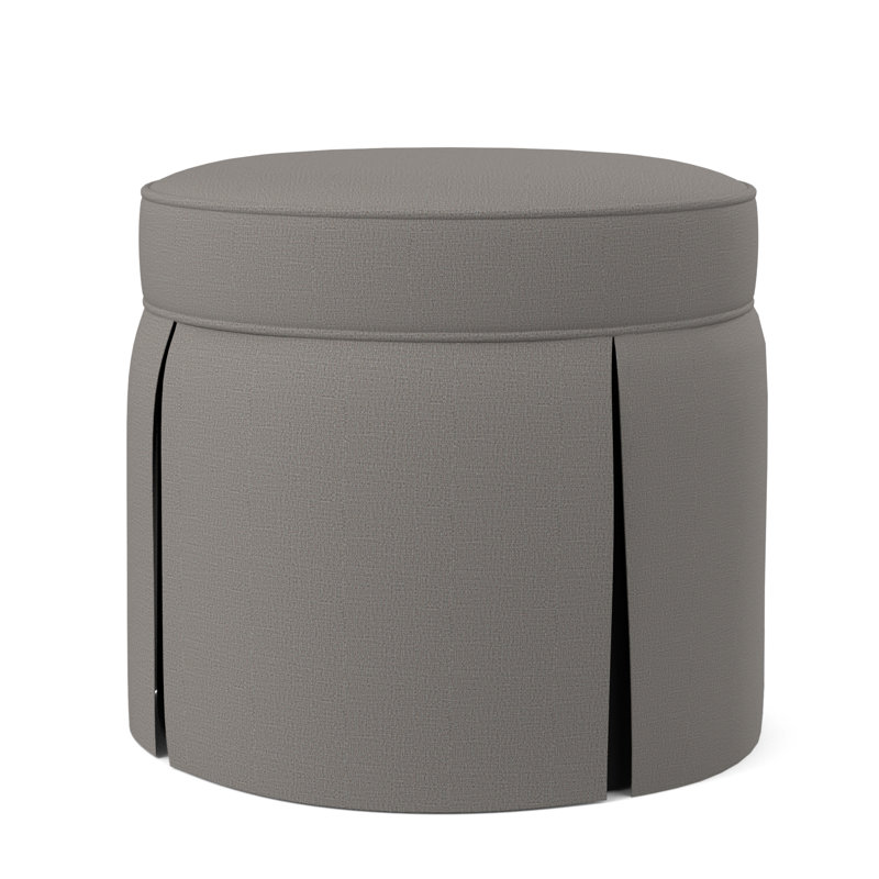 Bella Upholstered Ottoman, Kinsley Sky Viscose