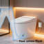 Toilette intelligente à siège chauffant - Double chasse 1 / 1,28 gallon sans réservoir