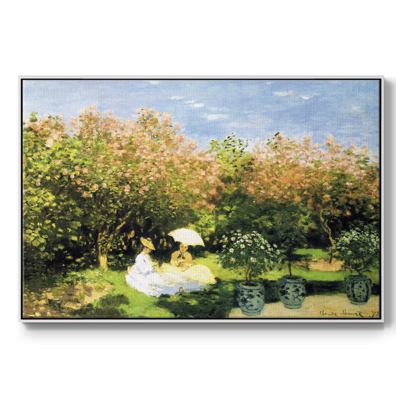 Le jardin, 1872, H 25 po x l 37 po x P 2 po, Blanc