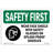 Osha Safety First Sign - Wear Face Shield with Safety with Symbol-73347514