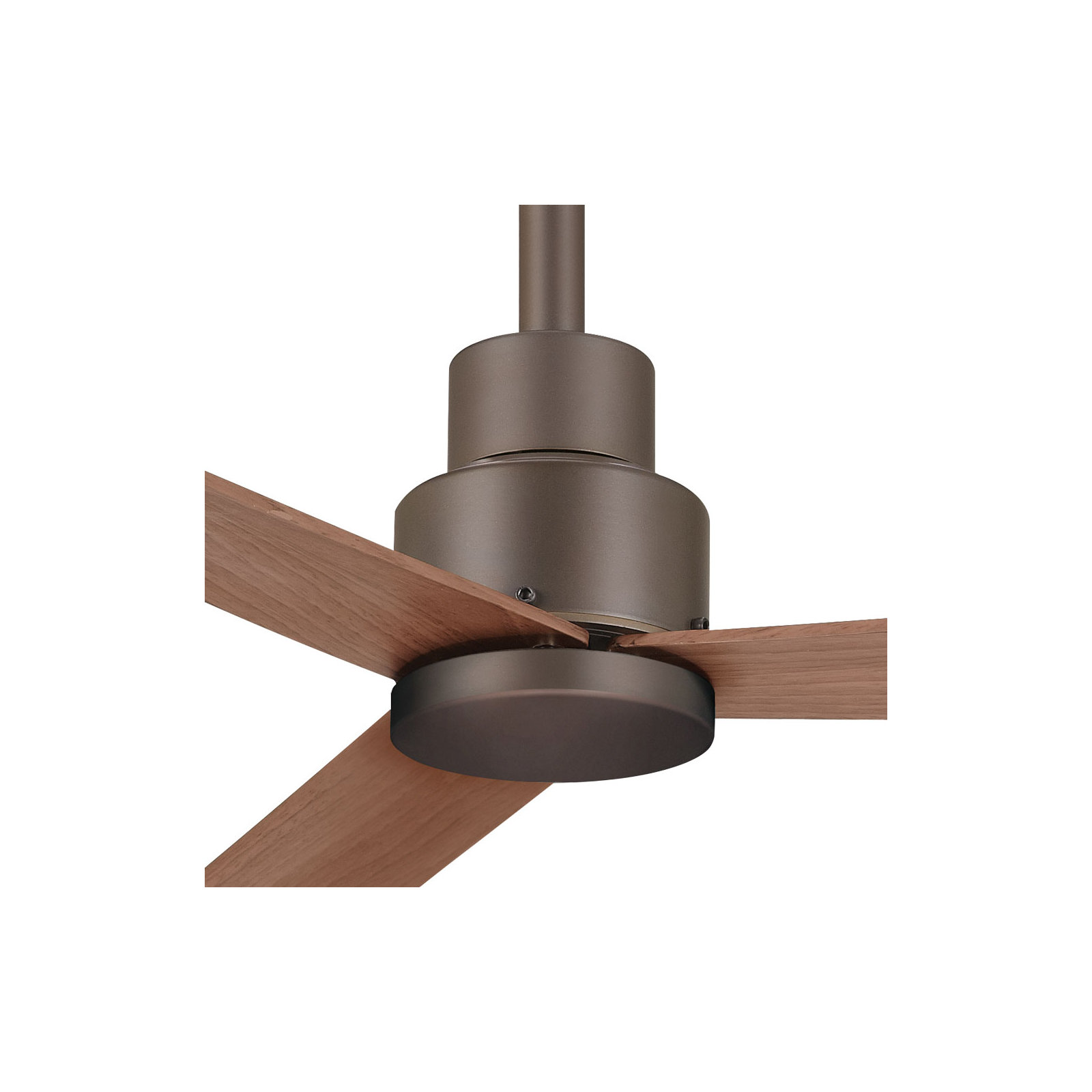 52" Simple 3 - Blade Outdoor Standard Ceiling Fan with Remote Control, Oil Rubbed Bronze 