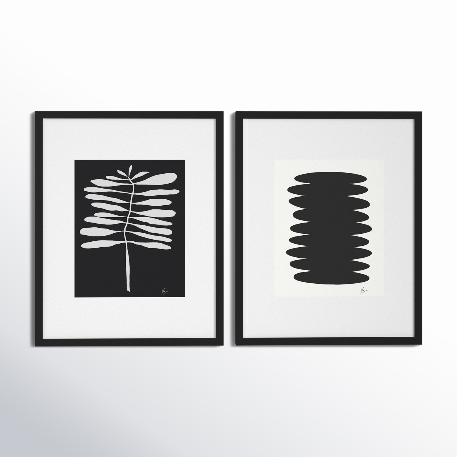 Flora 5&6 by Lee Lessem, Black Framed, 50" H x 80" W x 1.25" D
