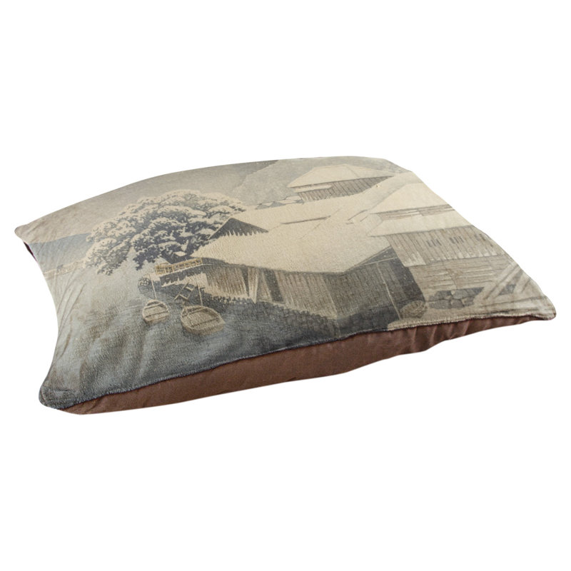 Coussin pour chien Carlsen, Petit (l 29,5 po x P 19,5 po x H 2,5 po), Beige / bleu / gris