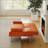 Leather Multifunctional Double Folding Sofa Bed with Coffee Table for Office Use