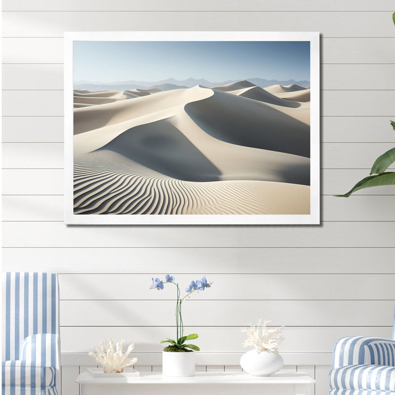 Markeda - Beach & Ocean Wall Decor, H 24 po x l 32 po x P 1 po, Cadre simple blanc