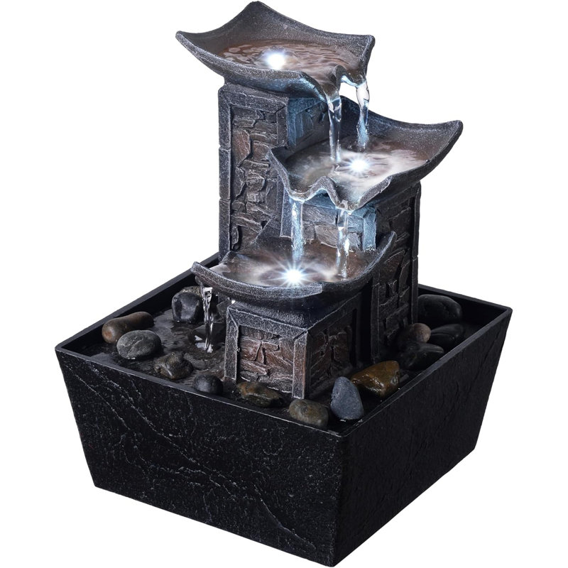 Fontaine de table d'intérieur à 3 niveaux