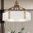 Kenmore 26" 6-Light Fandelier in White with Warm Brass Accents with Remote Control-423562767