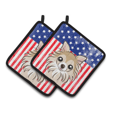 Caroline's Treasures American Flag Polyester Potholder