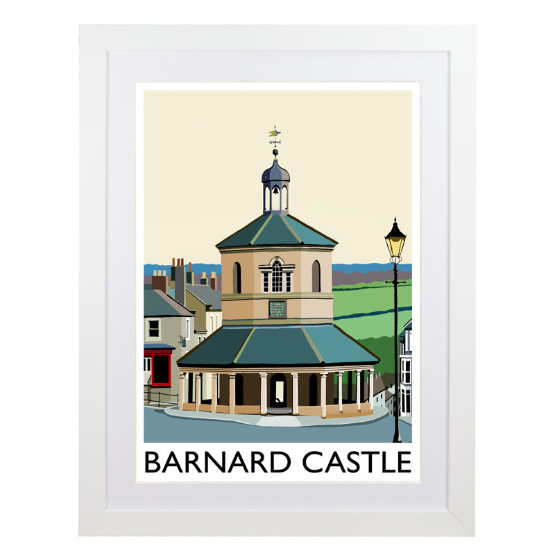 Barnard Castle by Richard O'Neil - Print, 54 cm H x 44 cm W x 2.2 cm D, Black Wood Frame