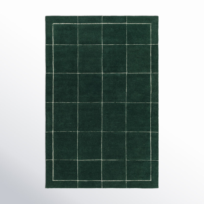 Mallory Green Hand Tufted Area Rug, Rectangle 8' x 10'