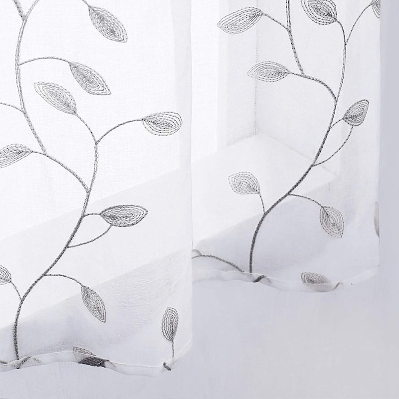 Bohm Window Valance, Gray Leaves