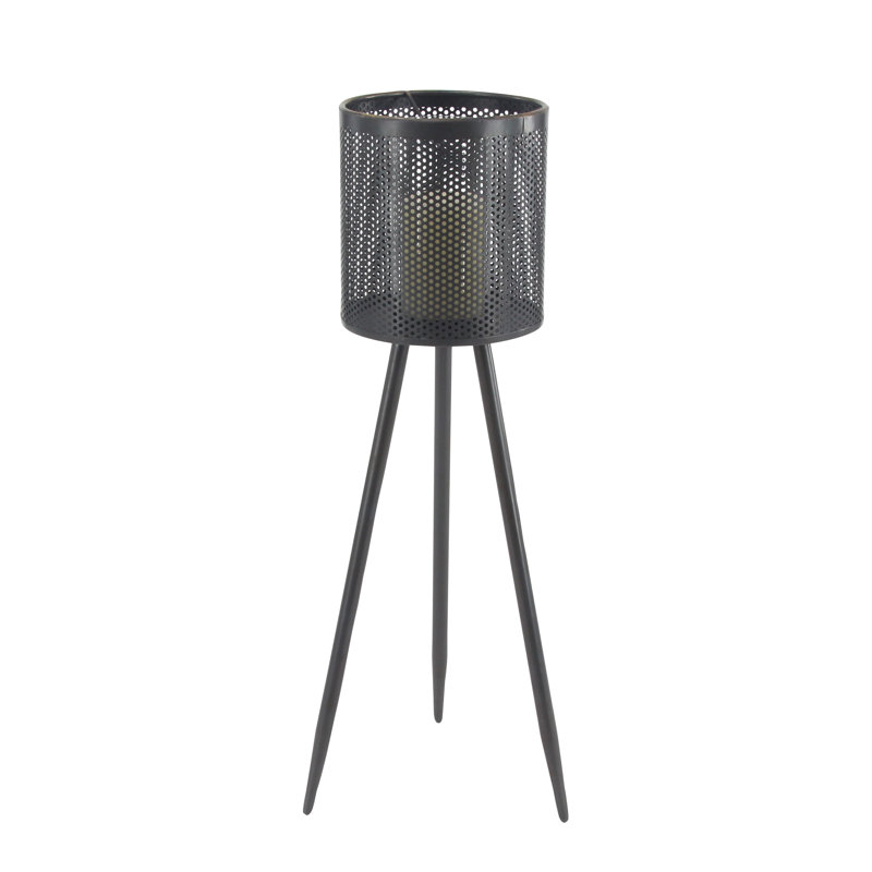 Metal Floor Candlestick, 36" H x 13" W x 13" D