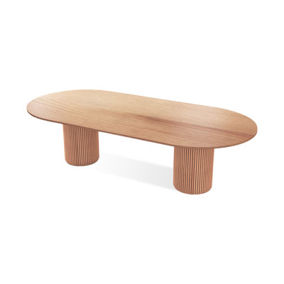 Modern Burlywood Oval Manufactured Wood Dining Table