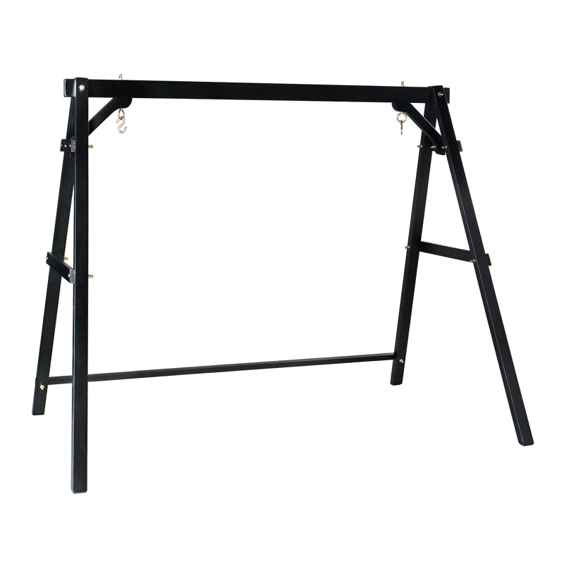 Balancelle Crichton en bois (sans balançoire suspendue), Noir, 84"