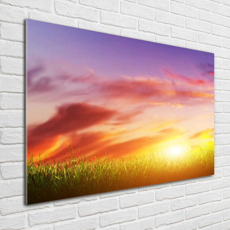 Sunset - No Frame Print on Glass