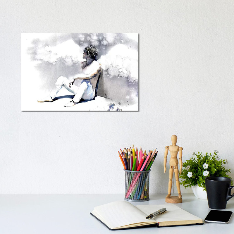 Personal Angel 1 Piece Painting on Canvas, 20.32cm H x 30.48cm W x 1.9cm D, Wrapped Canvas