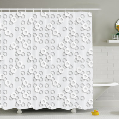 Dru Shower Curtain with Hooks Included