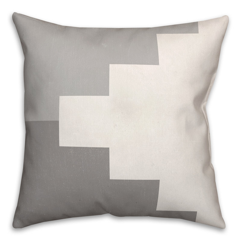 Housse et insert de coussin extérieur d'extérieur, 16 po x 16 po, gris