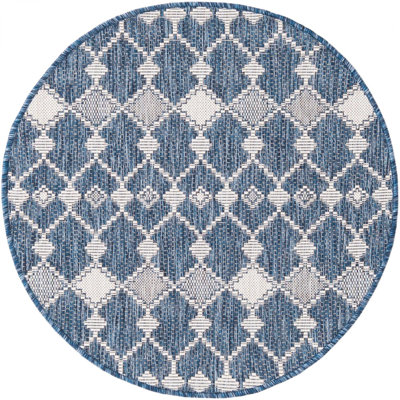 Outdoor Preen Area Rug Denim Color