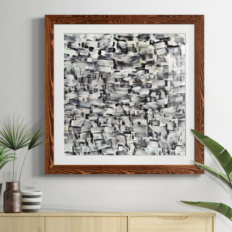 Noir et blanc et partout - peinture encadrée, H 31,5 po x l 31,5 po x P 1,5 po, Papier érable