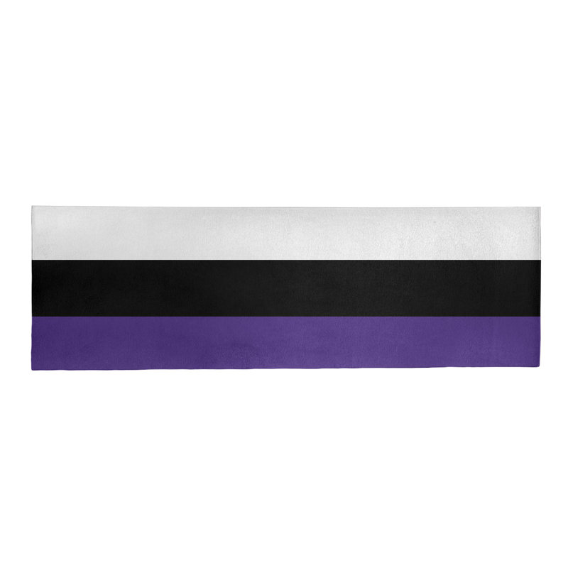 Tapis mauve/noir, Tapis de couloir 2 pi 6 po x 8 pi
