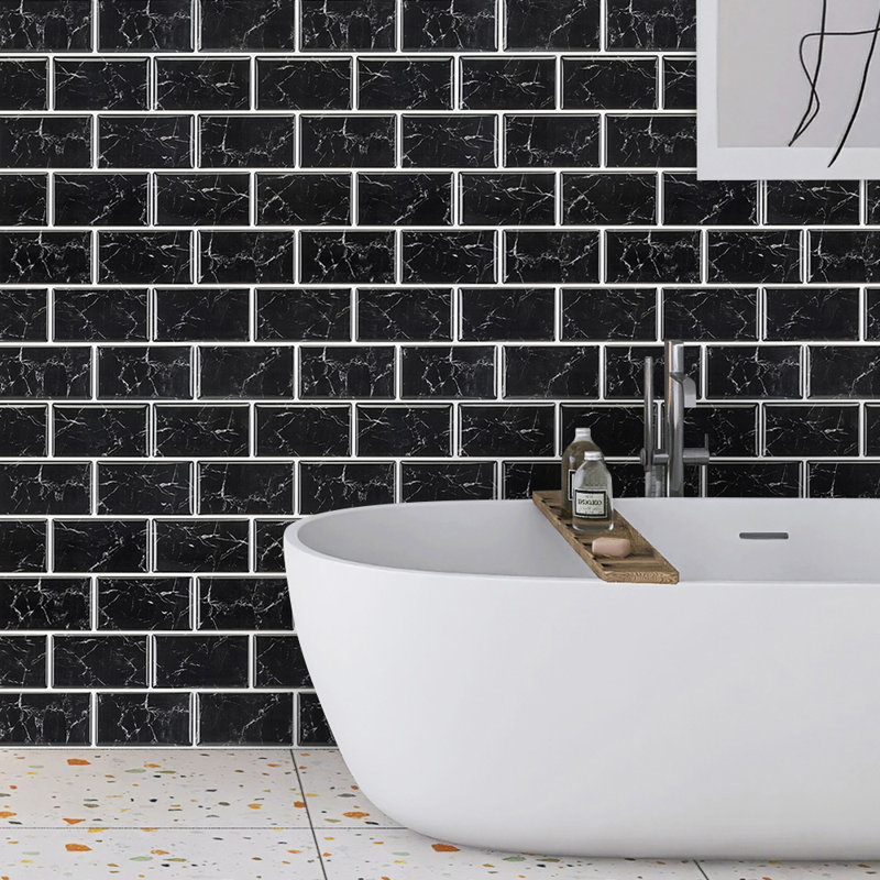10 PCS Peel and Stick Marble Wall Tile Stickers