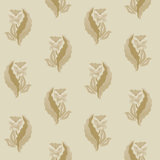 Morning Glory - Golden Botanical Wallpaper