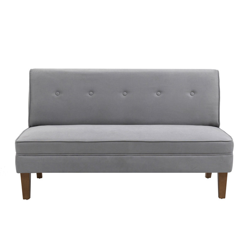 Causeuse Anjeza, Mélange de polyester gris