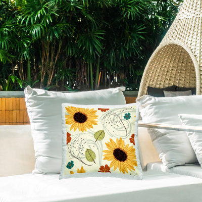 Coussin d'extérieur chaud Warm Sunflower Botanicals