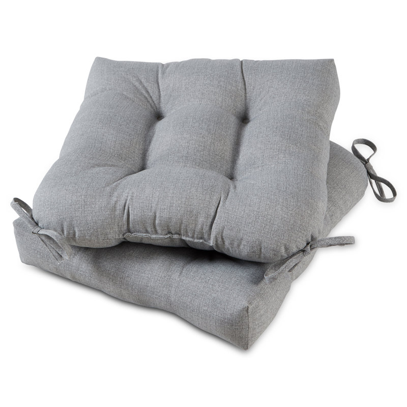 Coussin de chaise de salle à manger d'extérieur Shipton, Gris chiné, 2