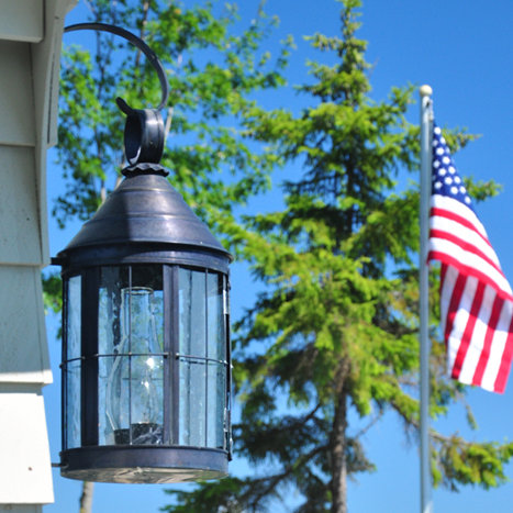 Heal - Light Outdoor Wall Lantern, Dark Brass, Clear Seedy