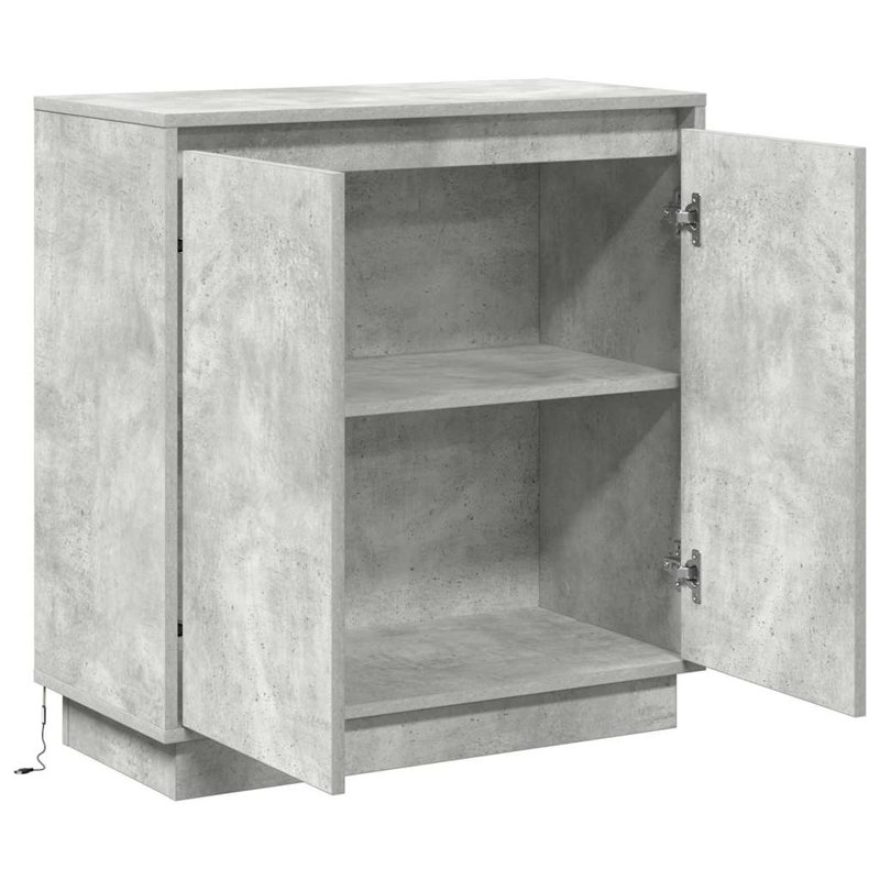  Sideboard 71 X 34.5 X 75 Cm Engineered Wood, Concrete Grey