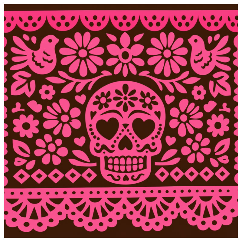 Couvertures à motif floral Sugar Skull, L 60 po x H 80 po