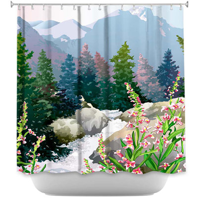 Rideau de douche simple mountain stream
