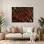 «Botanical Rose Hips», art mural en métal brun-1947096781